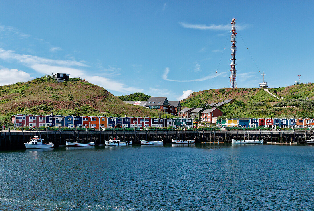 Inland harbour, North Sea Island of Heligoland, Schleswig-Holstein, Germany