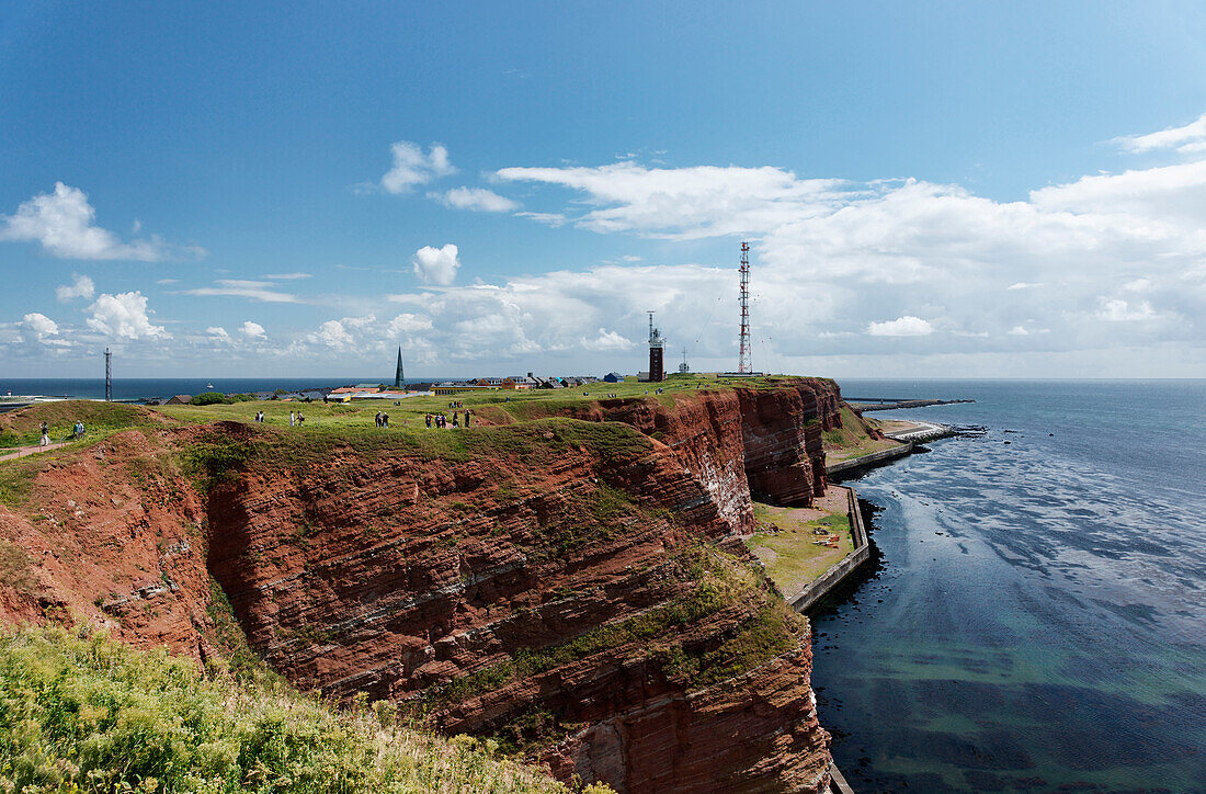 Rocky cliff, North Sea Island Heligoland, Schleswig-Holstein, Germany