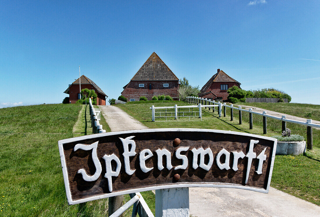 Ipkenswarft, Hallig Hooge, North Sea, Schleswig-Holstein, Germany