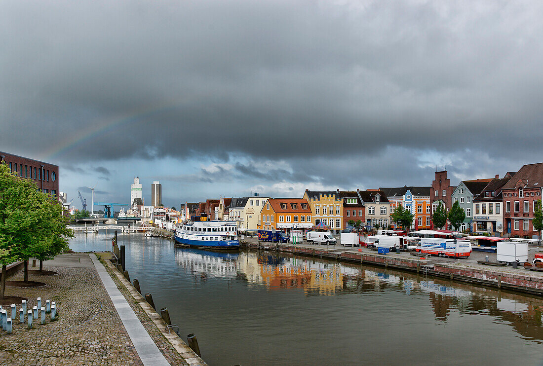 Binnenhafen, Husum, Schleswig-Holstein, Deutschland