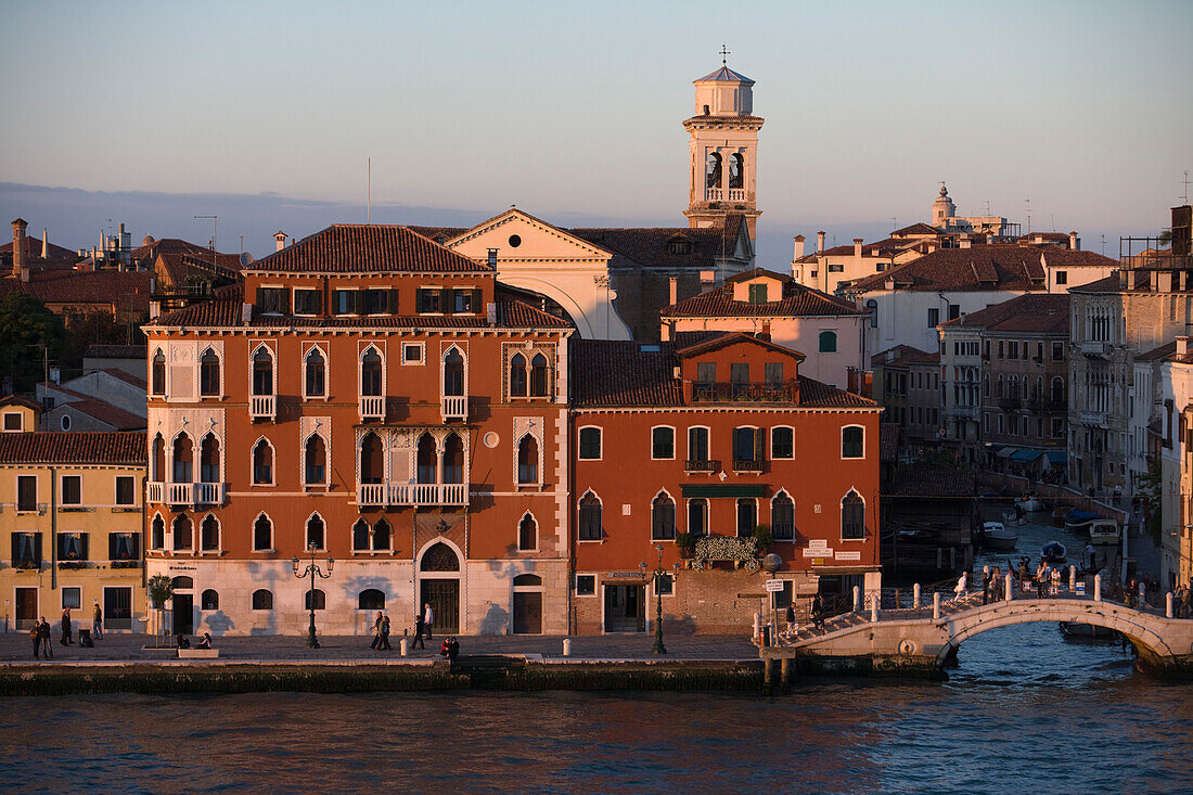 Colorful houses along Canale della Giudecca, Venice, Veneto, Italy, Europe