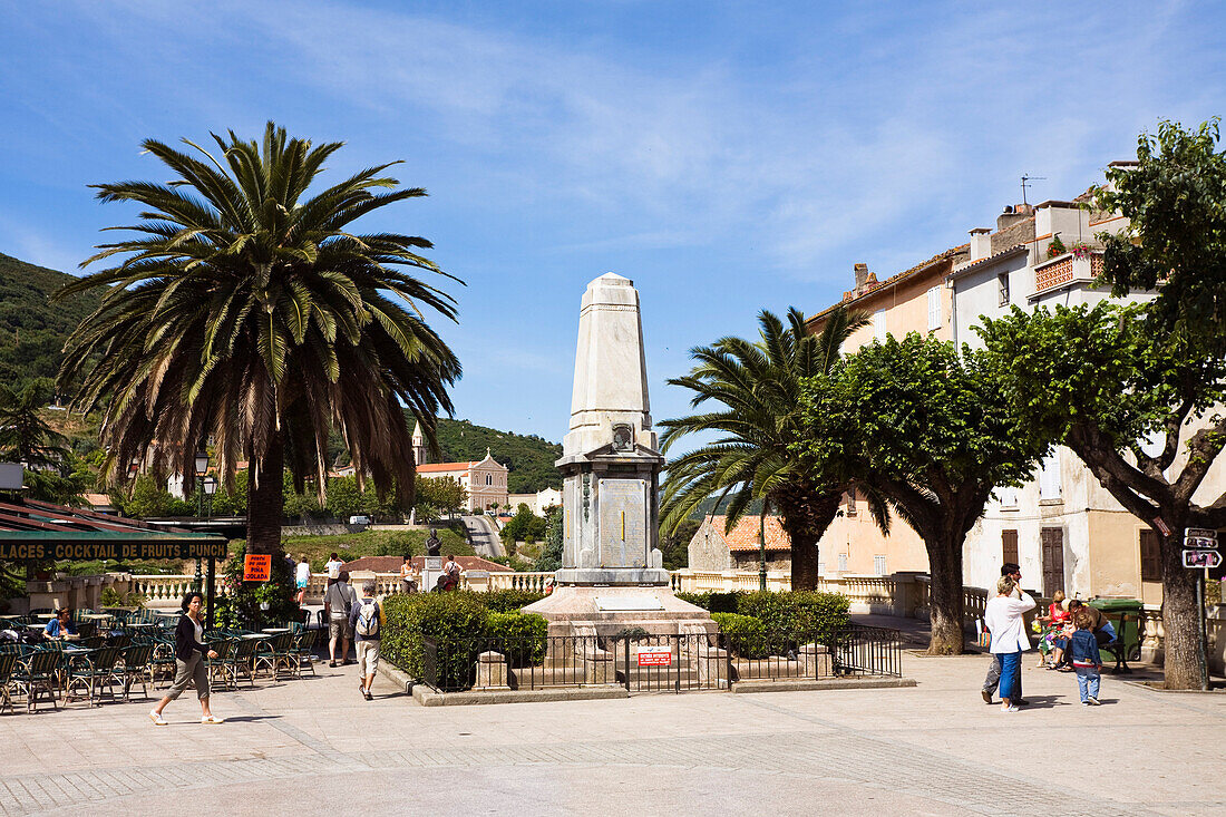 Place de la liberation, Sartene, Corsica, France, Europe