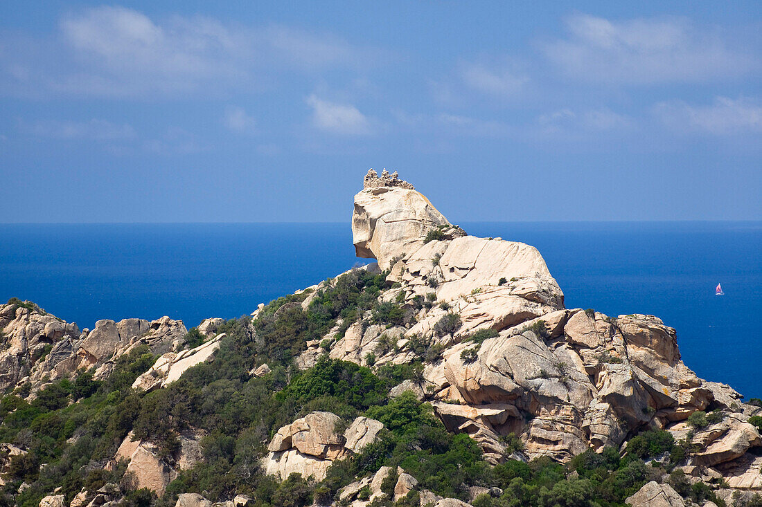 Lion's rock, Cap de Roccapina, westcoast, Corsica, France, Europe
