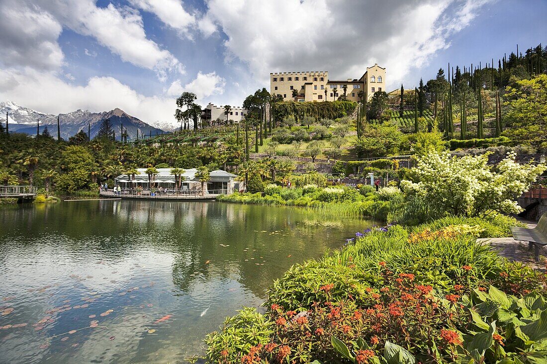The gardens of Schloss Trauttmansdorff they are considered to be among the finest gardens or botanical gardens in Italy and europe They are one of the top tourist attractions around Merano and South Tyrol Europe, Central Europe, Eastern Alps, South Tyr