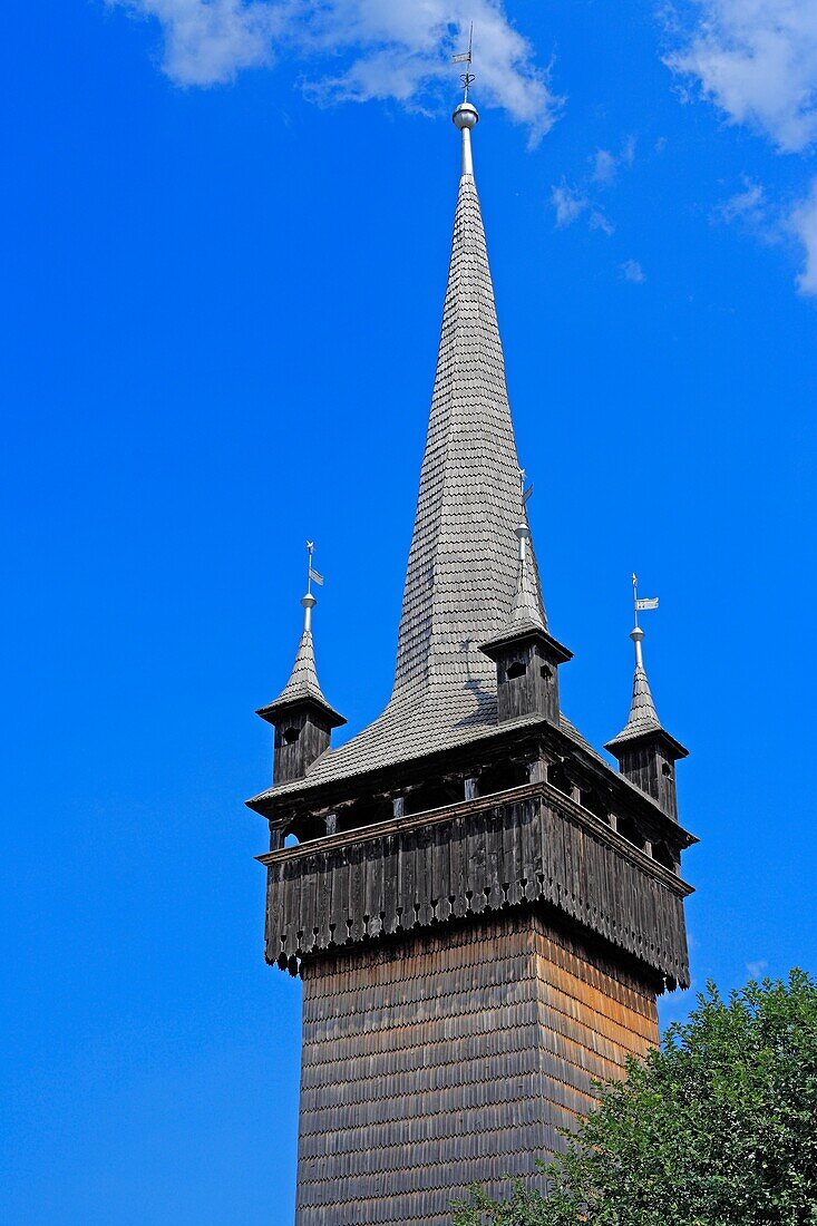 Church with wooden belltower 18 cent, Chetfalva, Zakarpattia Oblast Transcarpathian Oblast, Transcarpathia, Zakarpattya, Subcarpathian Rus, Ukraine
