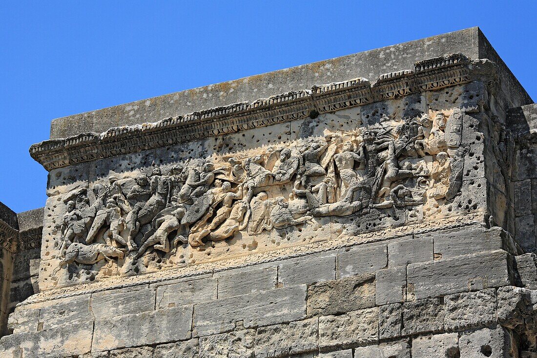Roman Triumphal Arch 27 AD, UNESCO World Heritage Site, Orange, Vaucluse, Provence, France