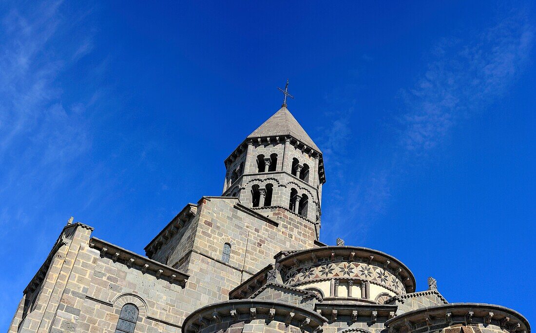 Romanesque church 1080, Saint-Nectaire, Auvergne, France