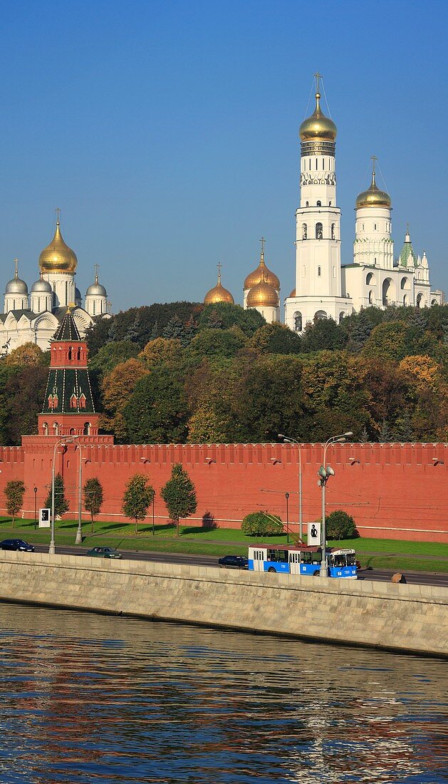 Kremlin, view from embankment, Moscow, Russia