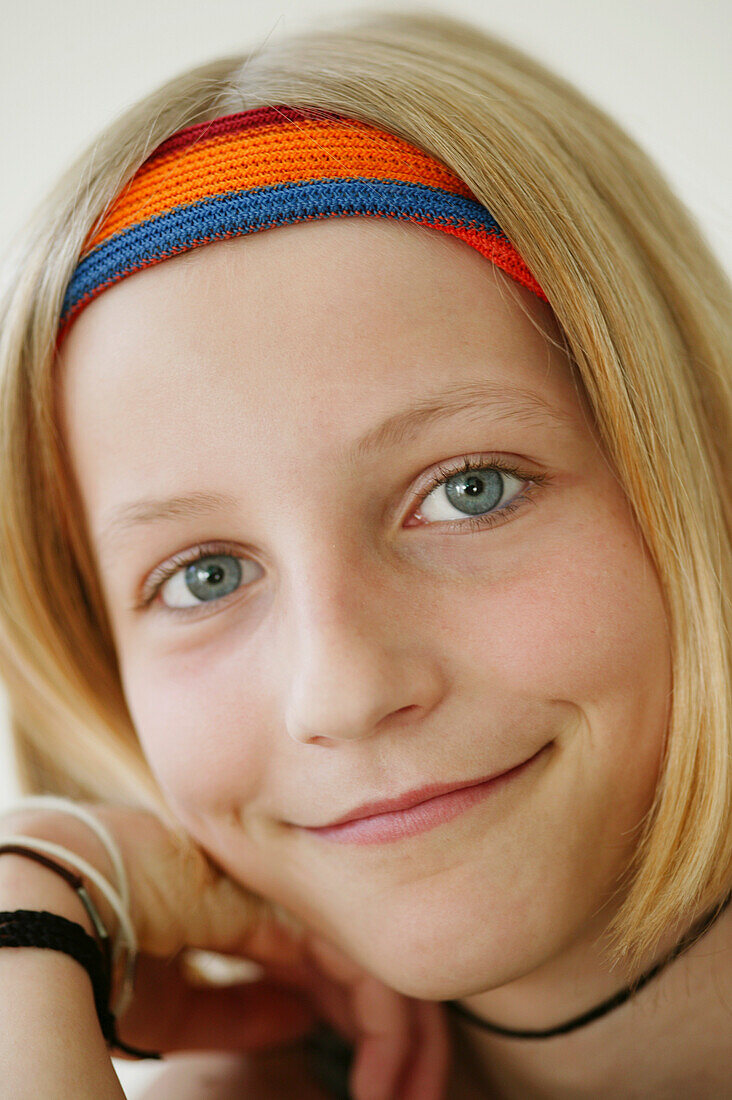 Girl (12 years) smiling at camera