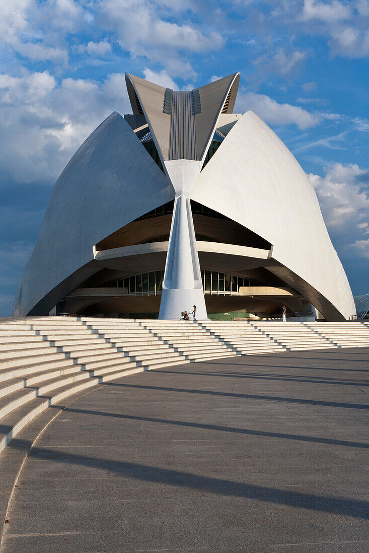 Palau de les Arts Reina Sofía ist ein Opern- und Kulturhaus, Stadt der Künste und der Wissenschaften, Cuidad de las Artes y las Ciencias, Santiago Calatrava (architect), Valencia, Spanien