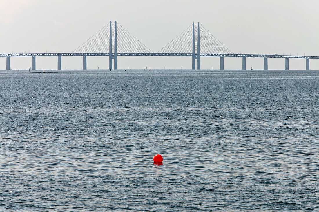 The Oresund Link Bridge, Oresund between Malmo, Sweden, and Copenhagen, Denmark