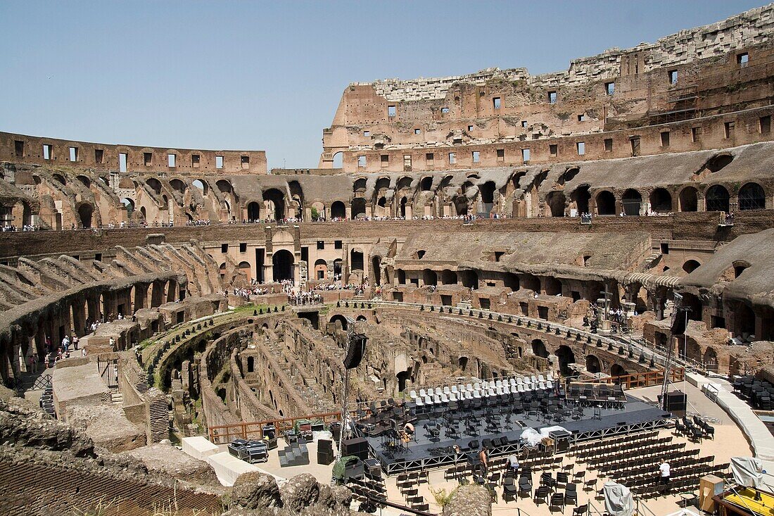 Italy, Rome, Interior of The Colosseum