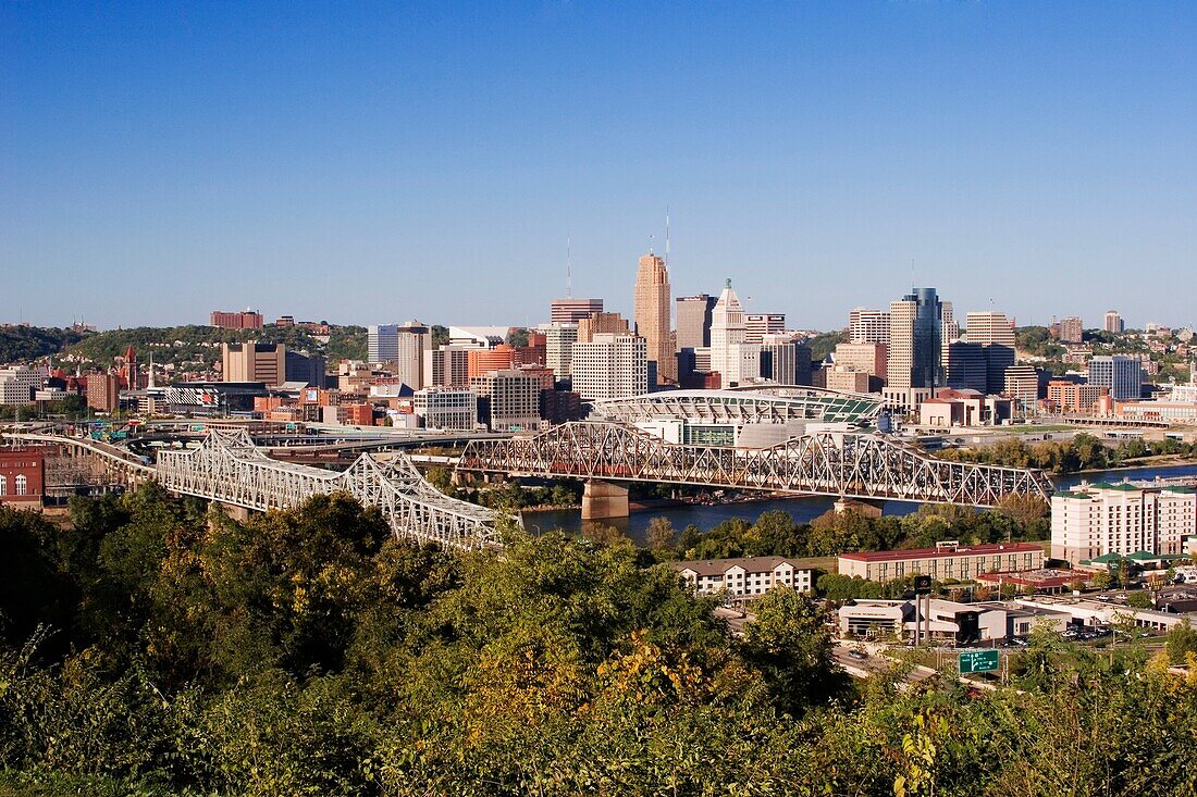 Cincinnati Ohio as seen from Devou Park in Kentucky
