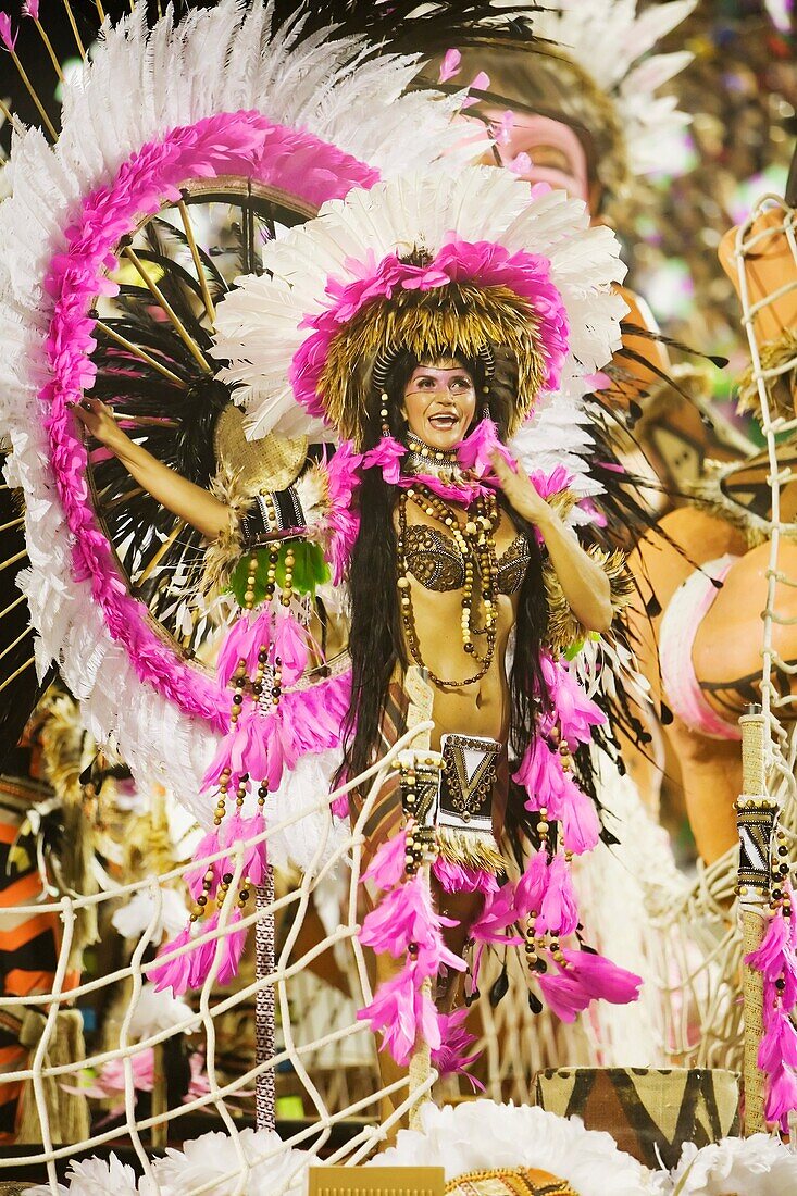Carnaval parade at the Sambodromo, Rio de Janeiro Brazil
