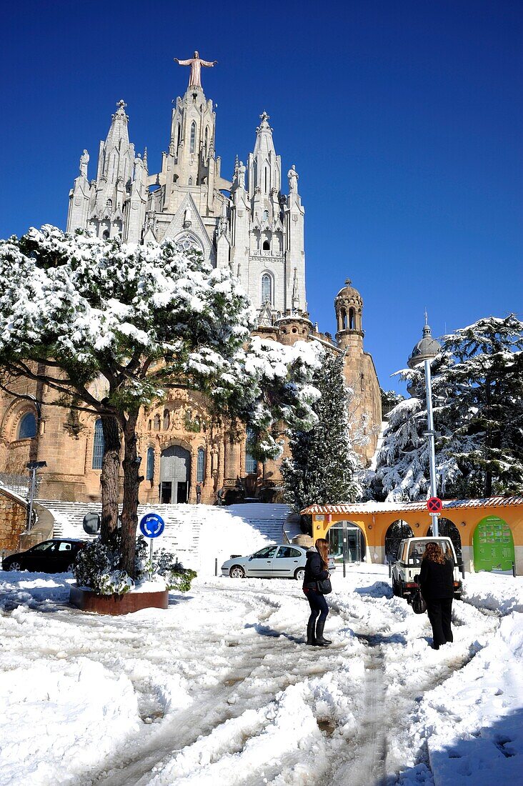 Temple Expiatori del Sagrat Cor, Parc de Collserola, Barcelona, Catalunya, España