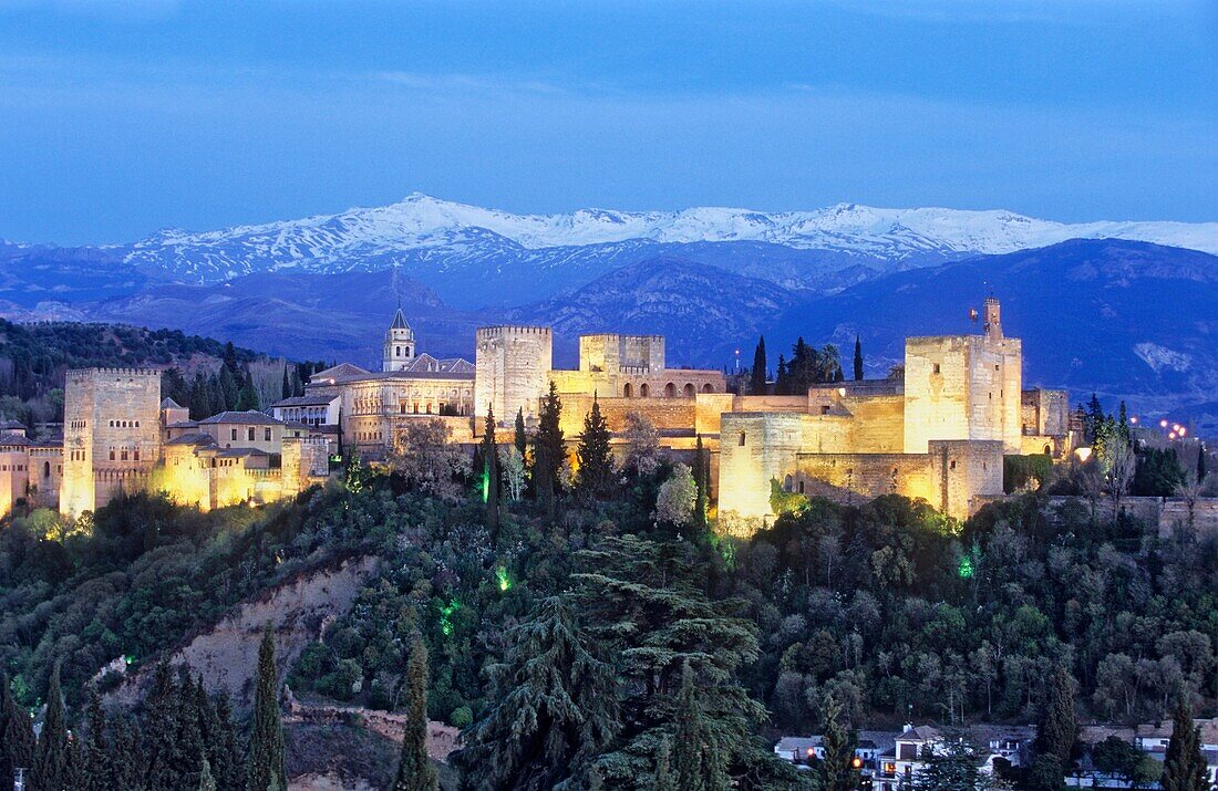 Alhambra and Sierra Nevada, Granada Andalusia, Spain