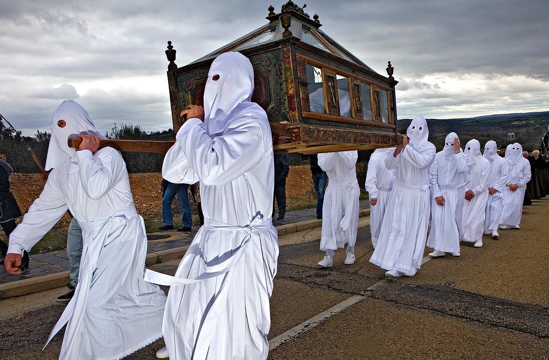 Good Friday procession, Bercianos de Aliste, Province Zamora, Castilla Leon, Spain