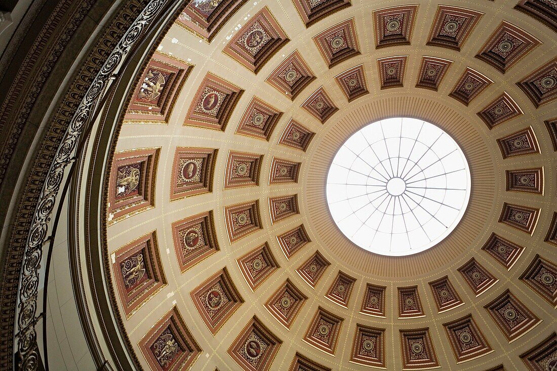 Museum Island Altes Museum cupola of the principal lobby, inspired by the Pantheon of Rome Berlin Germany
