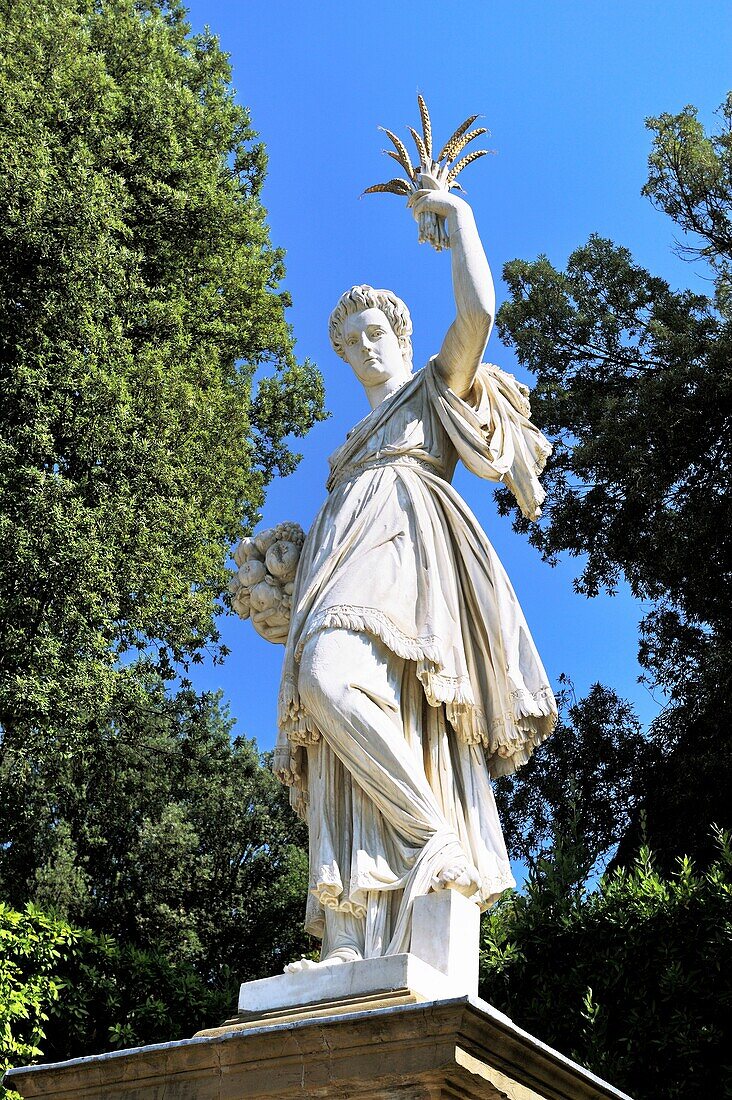 Boboli Gardens, Florence, Italy Abundance by Giambologna, Pietro Tacca, and Sebastiano Salvini da Settignano Marble and bronze