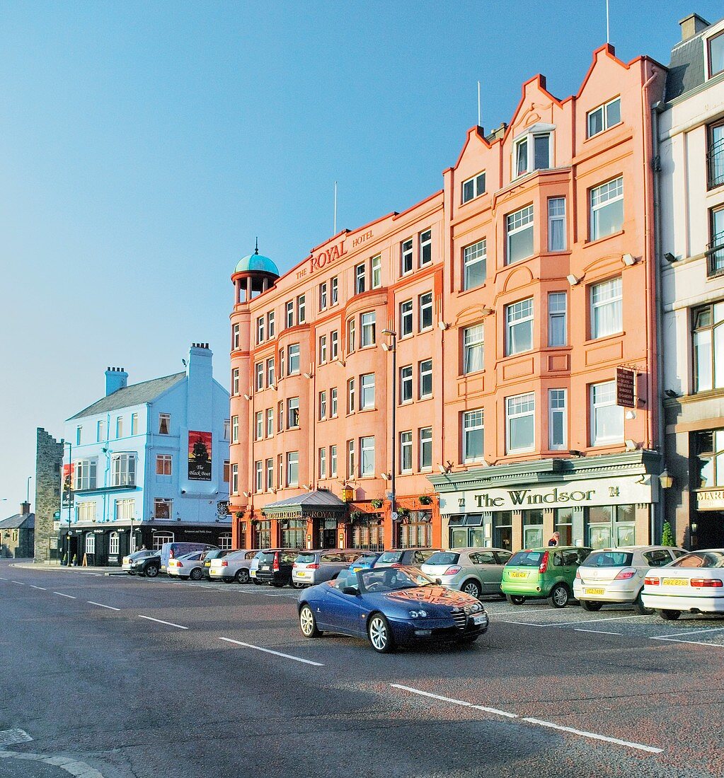 Hotels and restaurants in the seaside resort of Bangor near Belfast, County Down, Northern Ireland