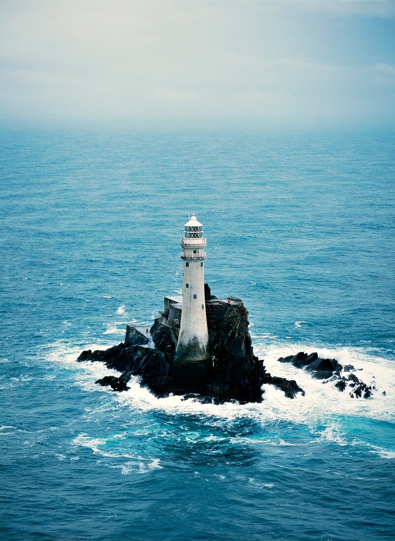 The Fastnet Rock Light Lighthouse off the Atlantic coast of County Cork, south west Ireland