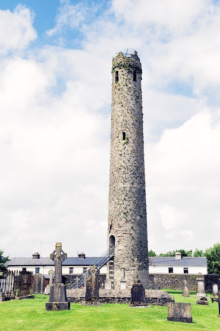 Originally 6th C rebuilt in the 12th, the 108 feet Celtic Christian round tower beside St Brigid’s Cathedral, Kildare, Ireland