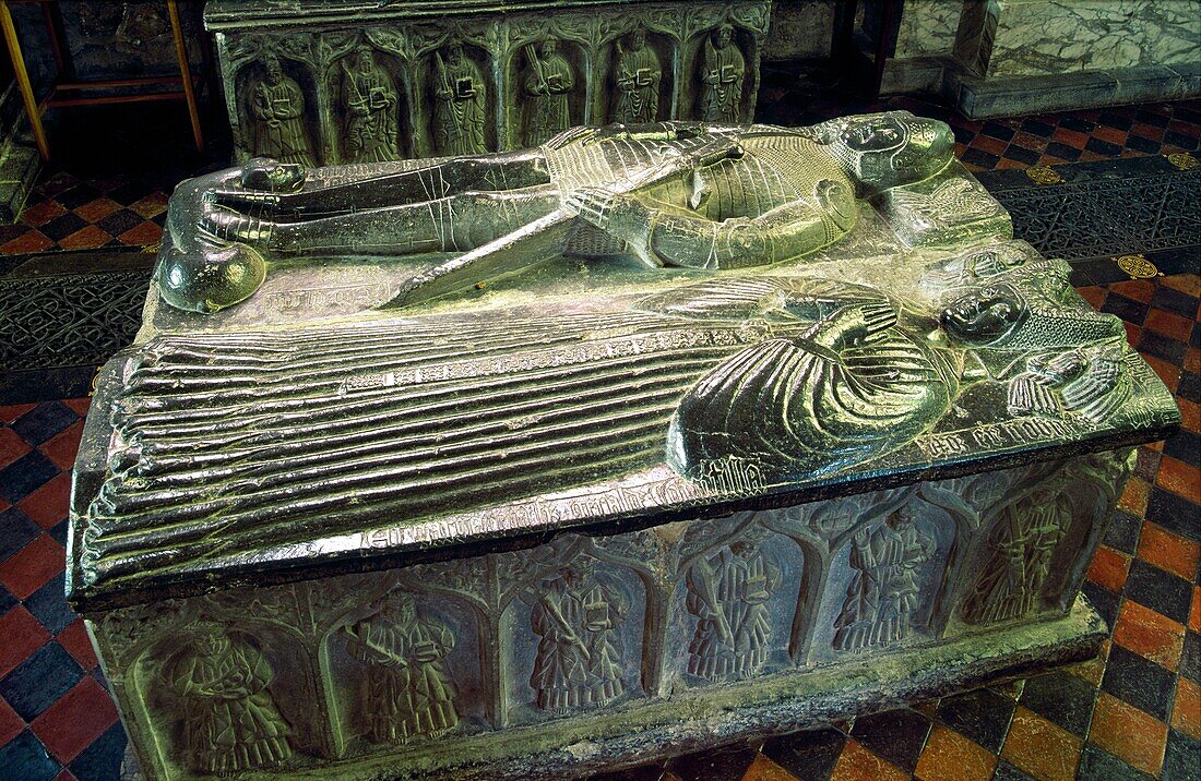 The mediaeval tomb of Piers and Margaret Butler inside St Canice's Cathedral in the town of Kilkenny, County Kilkenny, Ireland