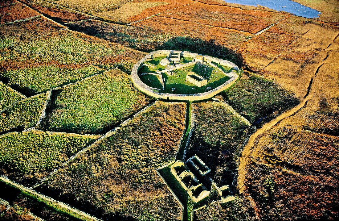 Inishmurray island, County Sligo, Ireland Early Celtic Christian ring fort cashel monastic settlement and fisherman's cottage