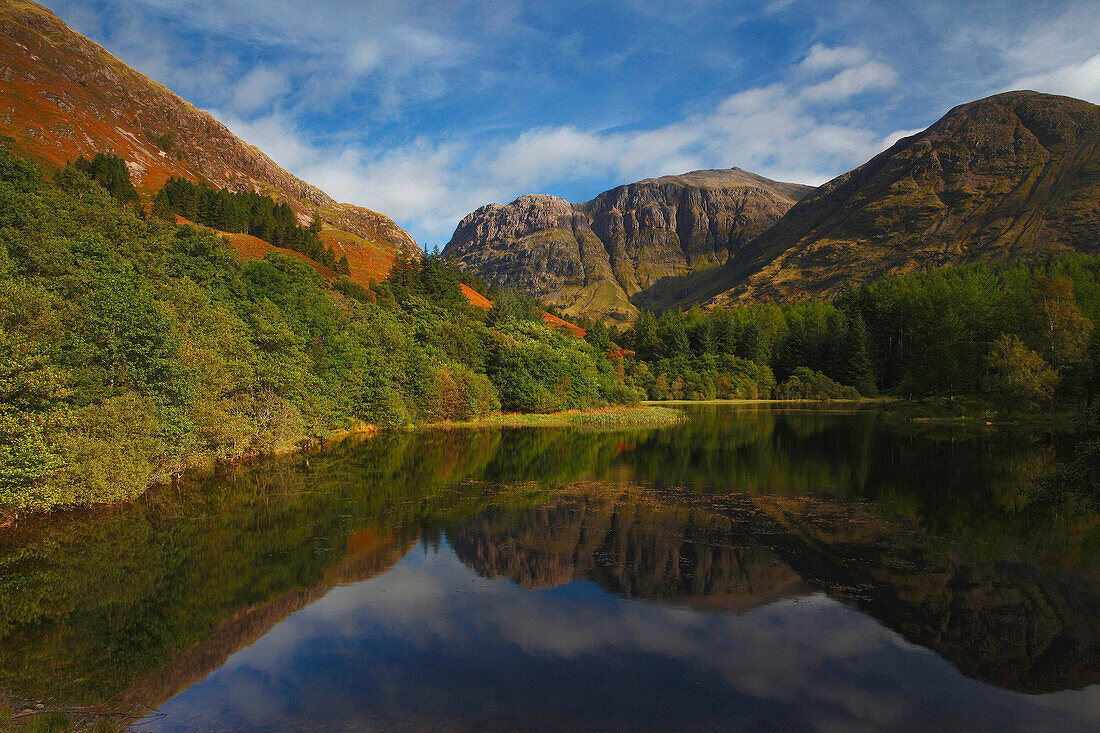 Torren lochan with aonach dubh in distance, Glen Coe, Highland, UK - Scotland