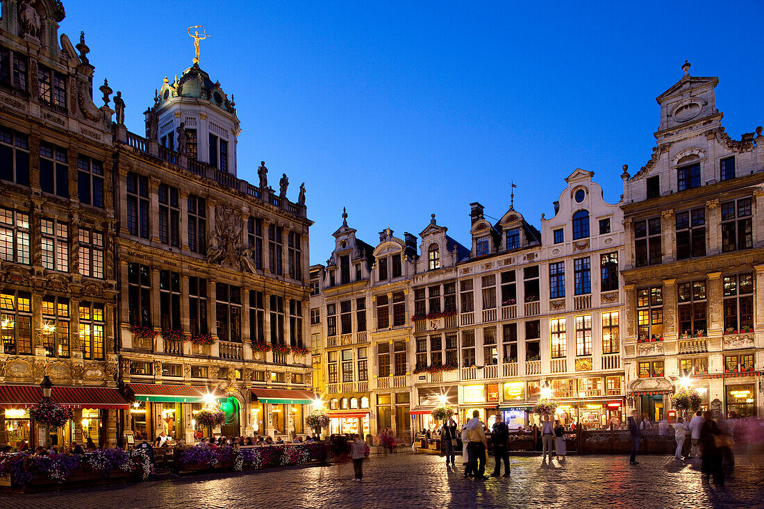 Grand Place at night, Brussels, Flanders, Belgium