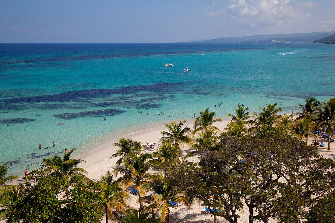 View over St Anns Bay, Ocho Rios, Jamaica, Caribbean