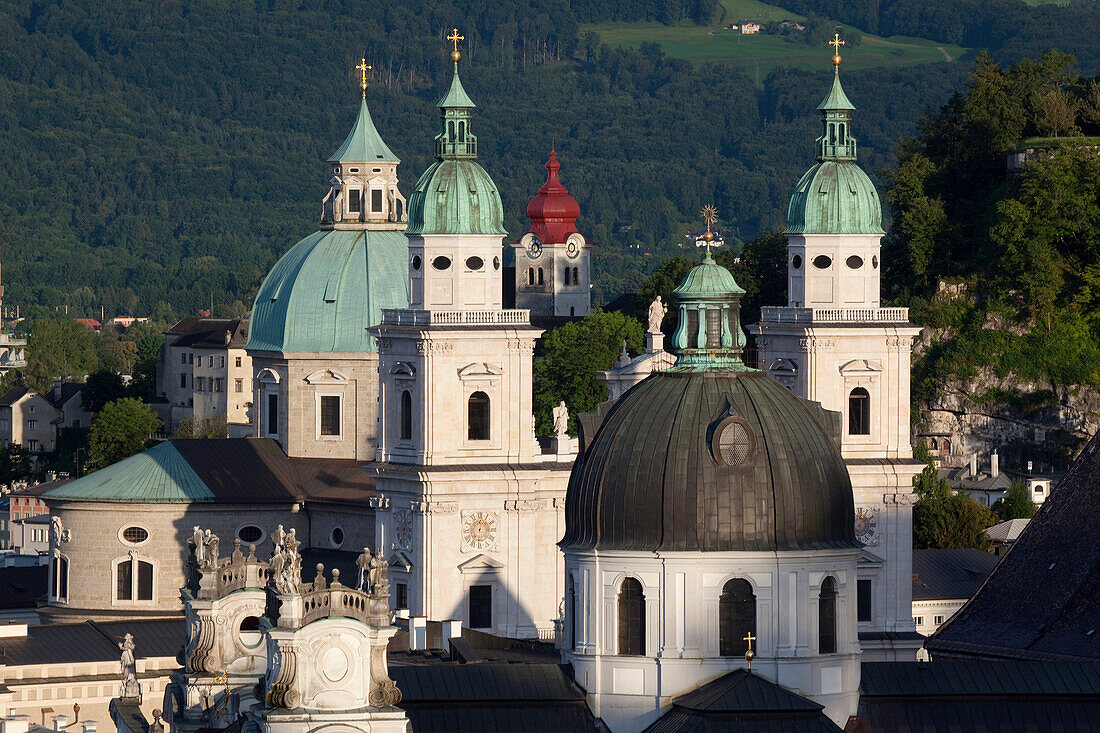 View over City at Sunset, Salzburg, Salzburger Land, Austria