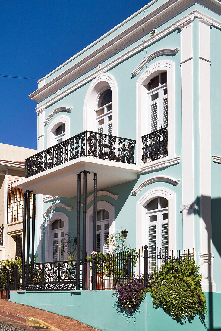 Colonial style house, San German, Puerto Rico, Caribbean