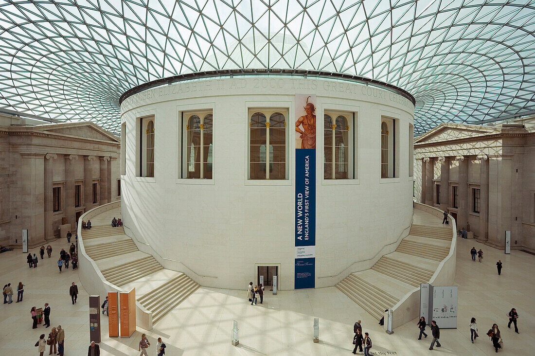 British Museum - the Great Court and Reading Room, London, UK - England