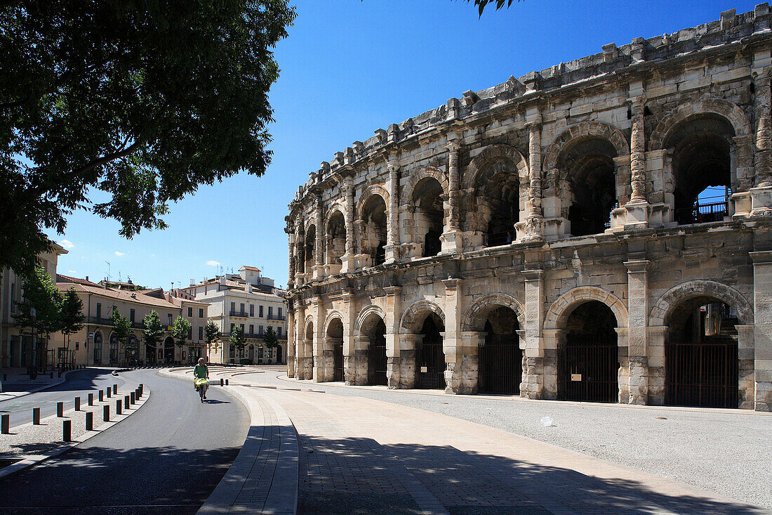 Place des Arenes - amphitheatre, Nimes, Languedoc-Roussillon, France