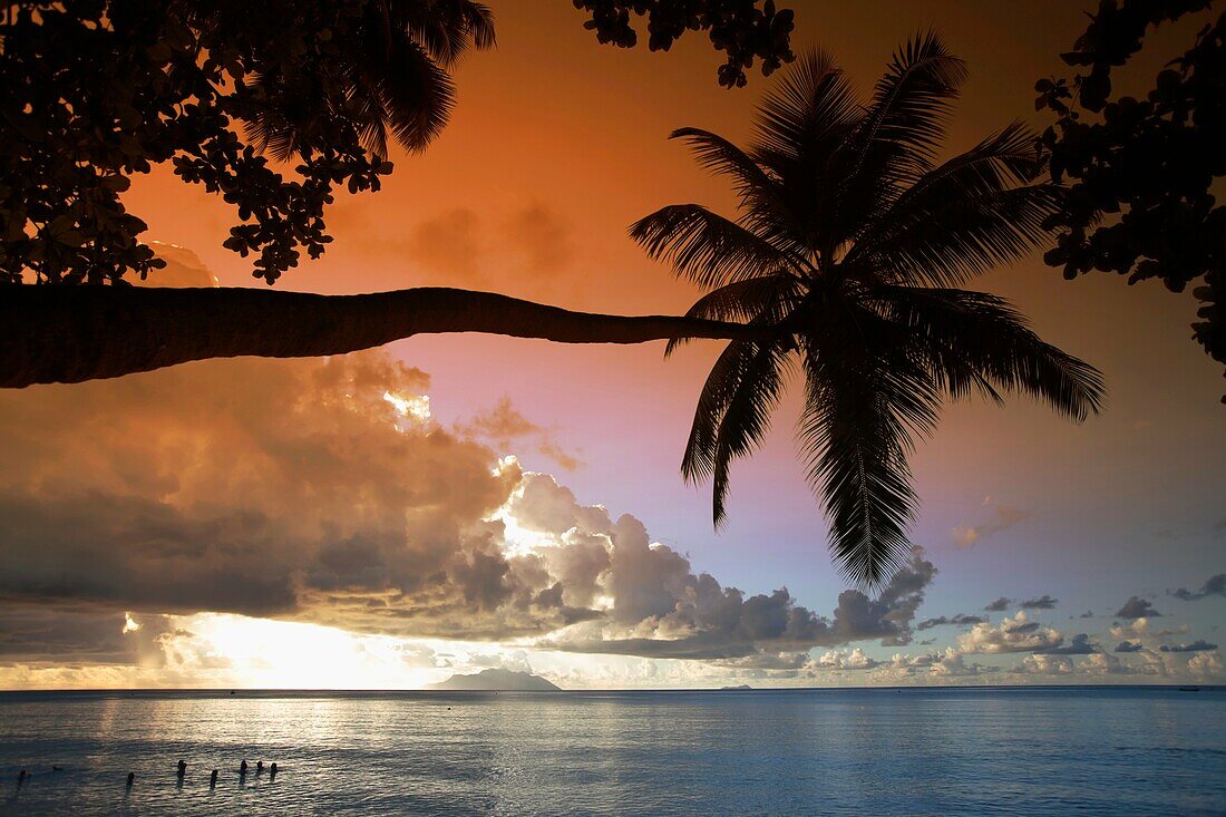 Sunset at Beau Vallon Beach, Mahe Island, Seychelles
