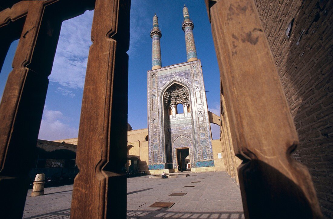 The Jameh mosque in Yazd, Iran