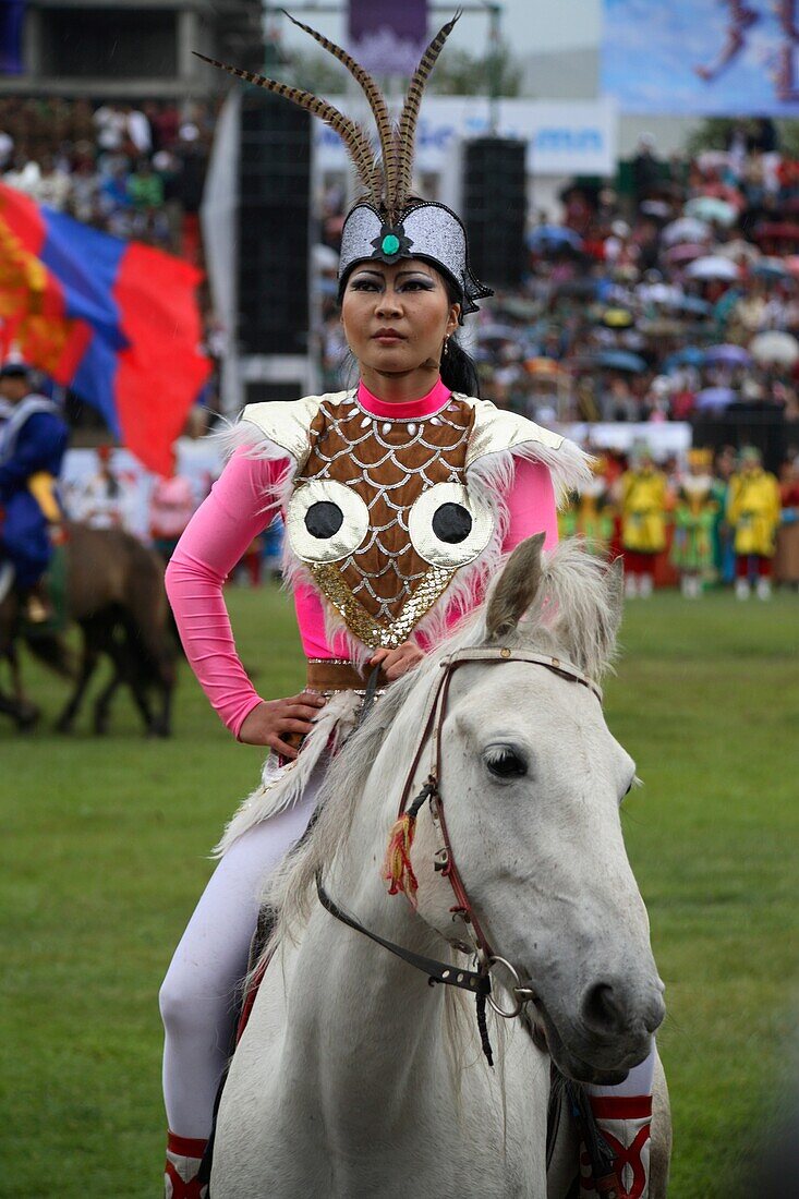 Opening ceremony at Naadam Festival, Ulaanbaatar, Mongolia