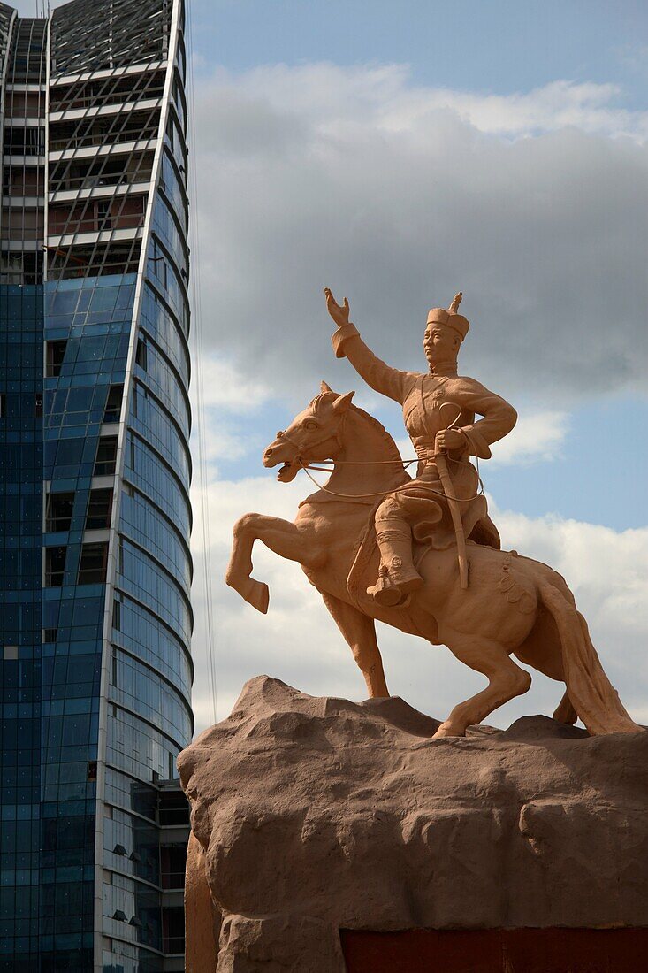 Sukhbaatar Monument in Sukhbaatar square, Ulaanbaatar, Mongolia