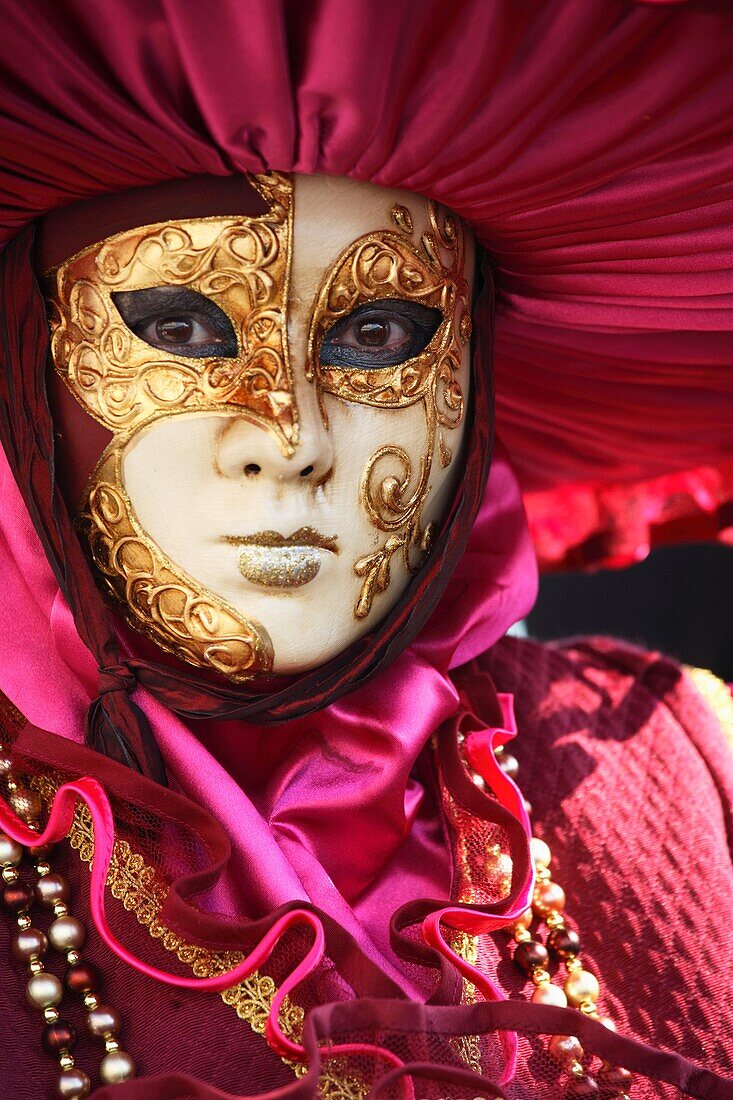 Venetian masks at Venice Carnival 2009, Italy
