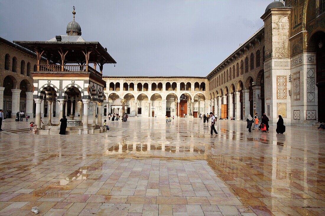 Courtyard of the Umayyad Mosque, Damascus, Syria