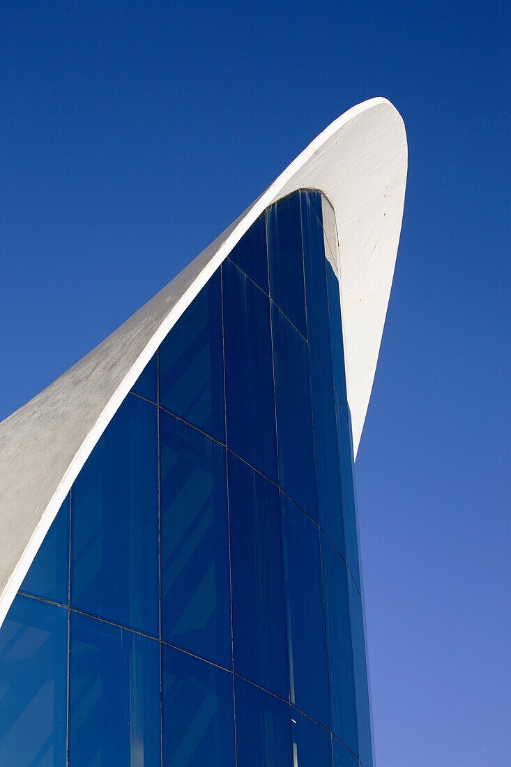 Architectural detail of Oceanographic, City of Arts and Sciences, Valencia, Spain