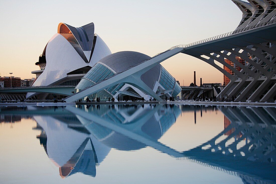 The Hemisferic and Palau de las Arts, City of Arts and Sciences, Valencia, Spain