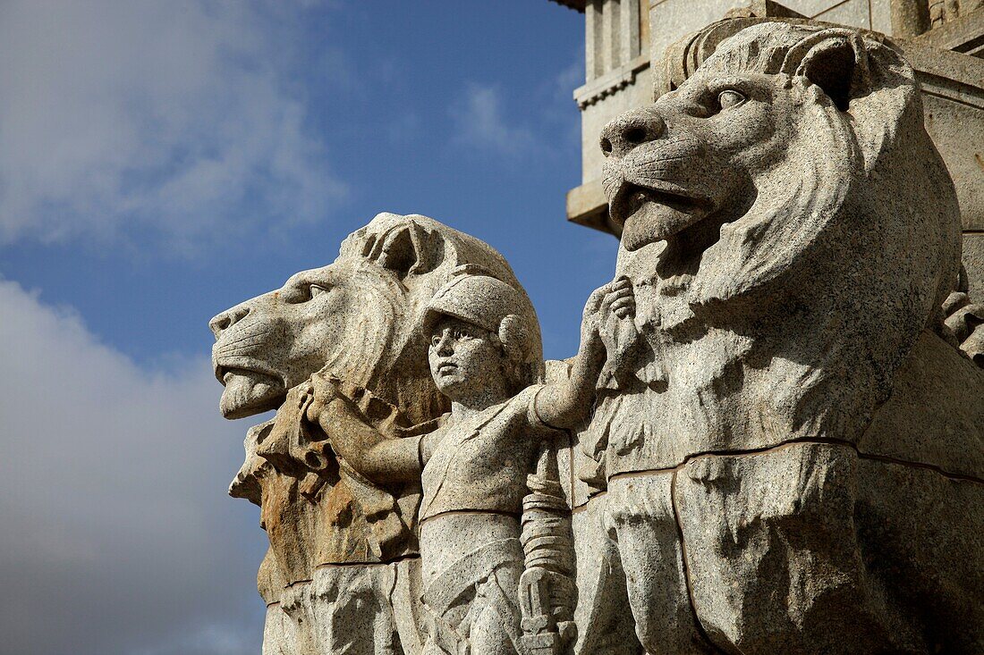 group of statuary at the Shrine of Remembrance in Melbourne, Victoria, Australia
