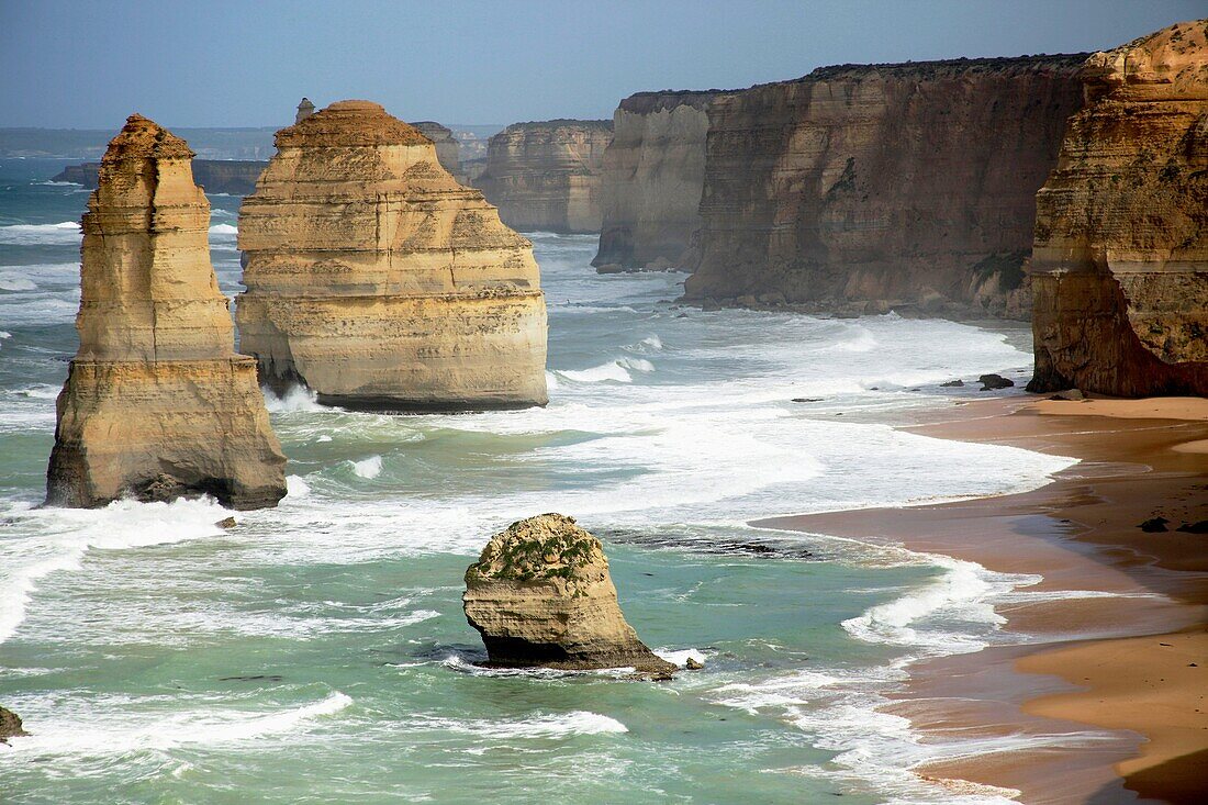 the famous coast with Twelve Apostles at the Port Campbell National Park, Great Ocean Road, Victoria, Australia