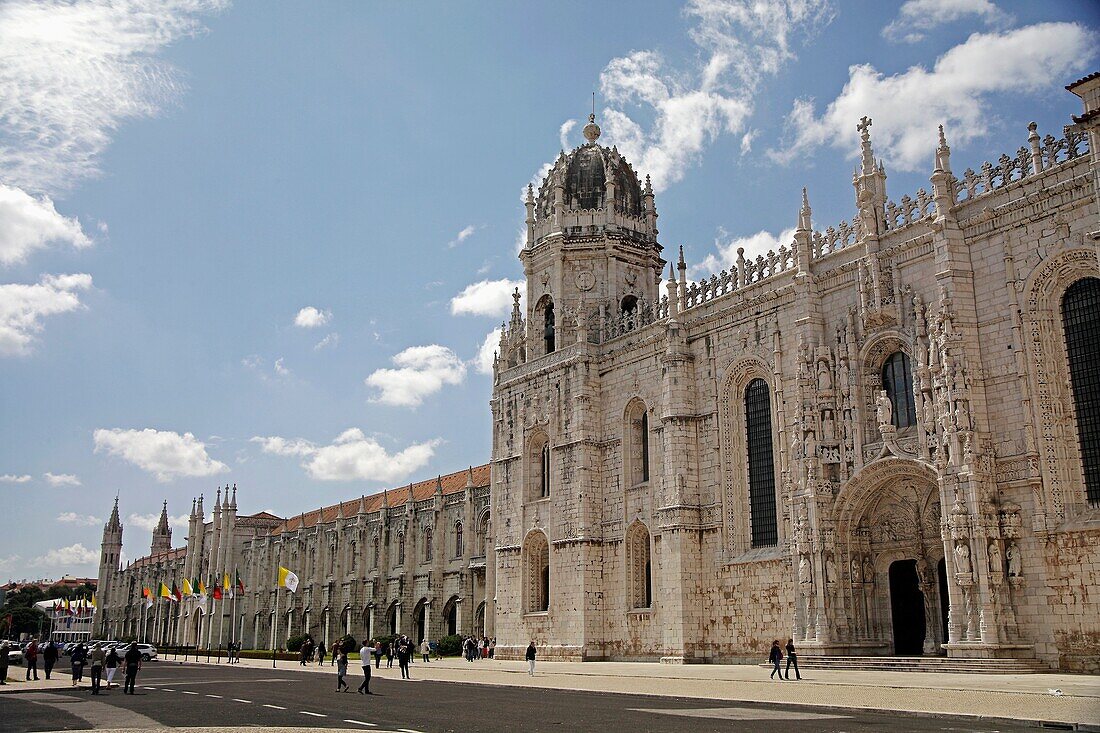 Jeronimos Monastery Mosteiro dos Jerominos in Belem, Lisbon, Portugal, Europe