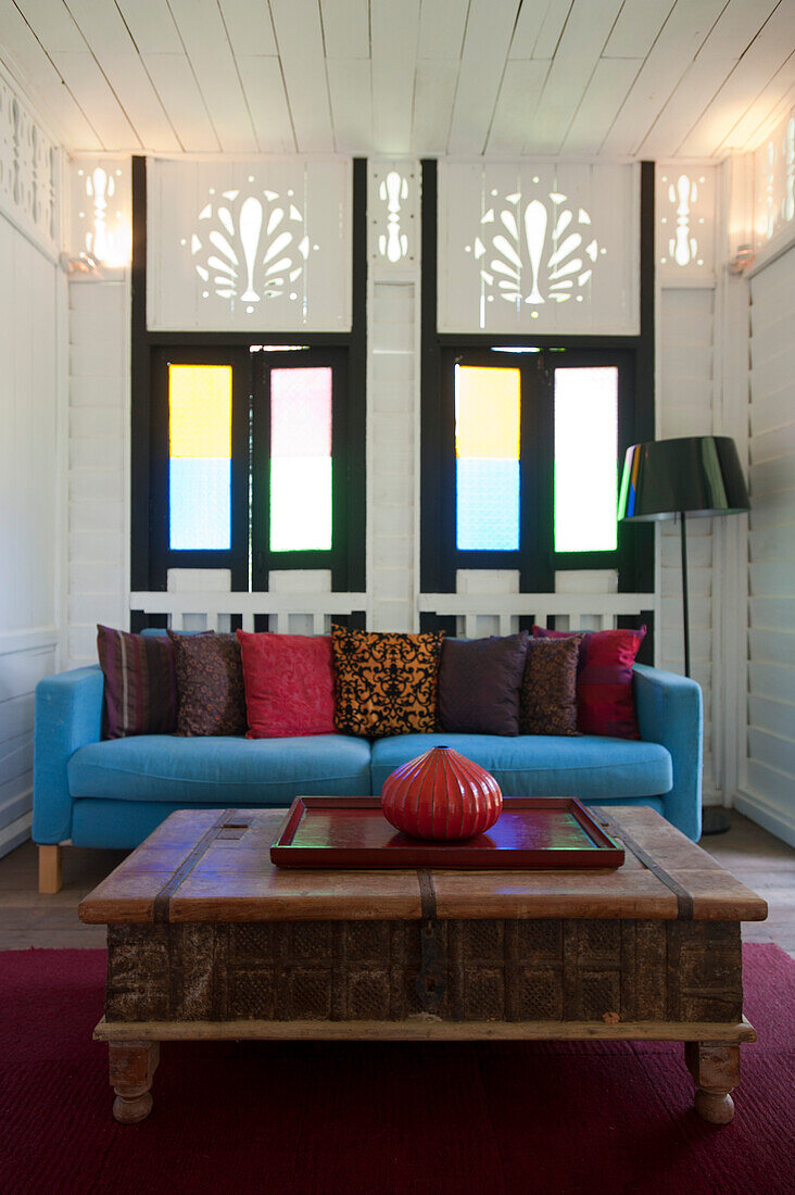 Interior view of a traditional Chinese house, Temple Tree Resort, Lankawi Island, Malaysia, Asia