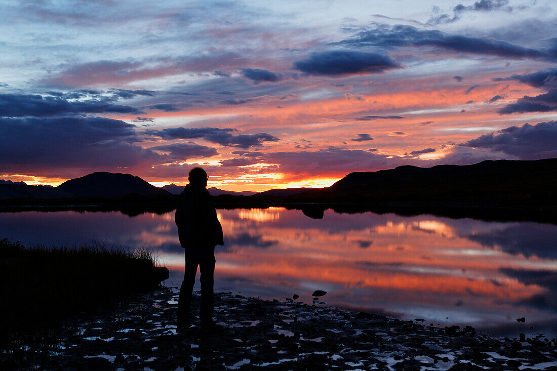 Sonnenuntergang am Independence Lake, Independence Pass, Aspen, Colorado, USA, Nordamerika, Amerika