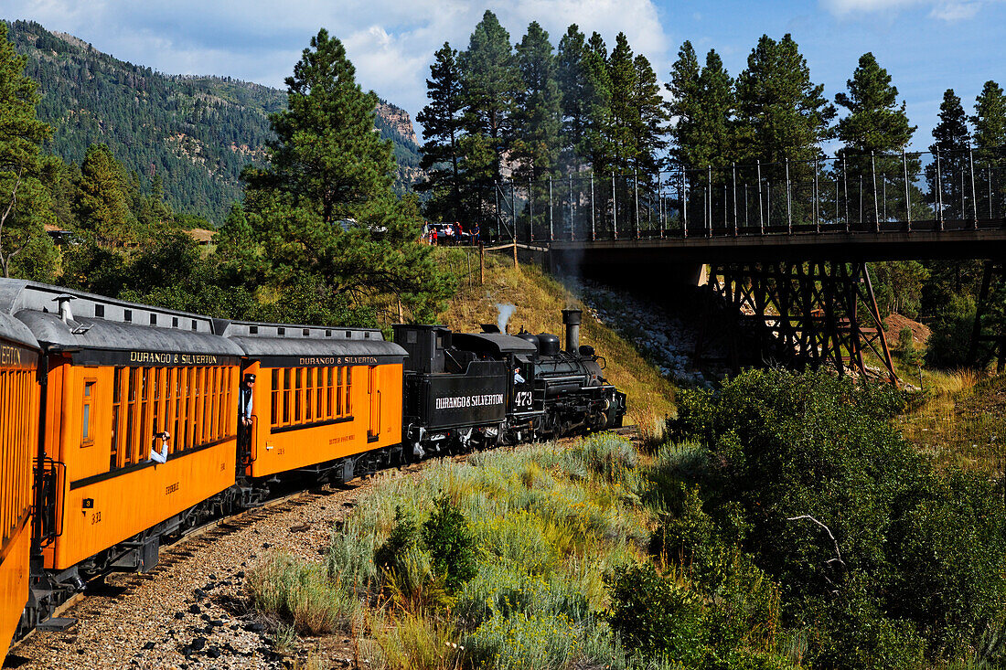 Durango-Silverton Narrow Gauge Railroad, La Plata County, Colorado, USA, North America, America
