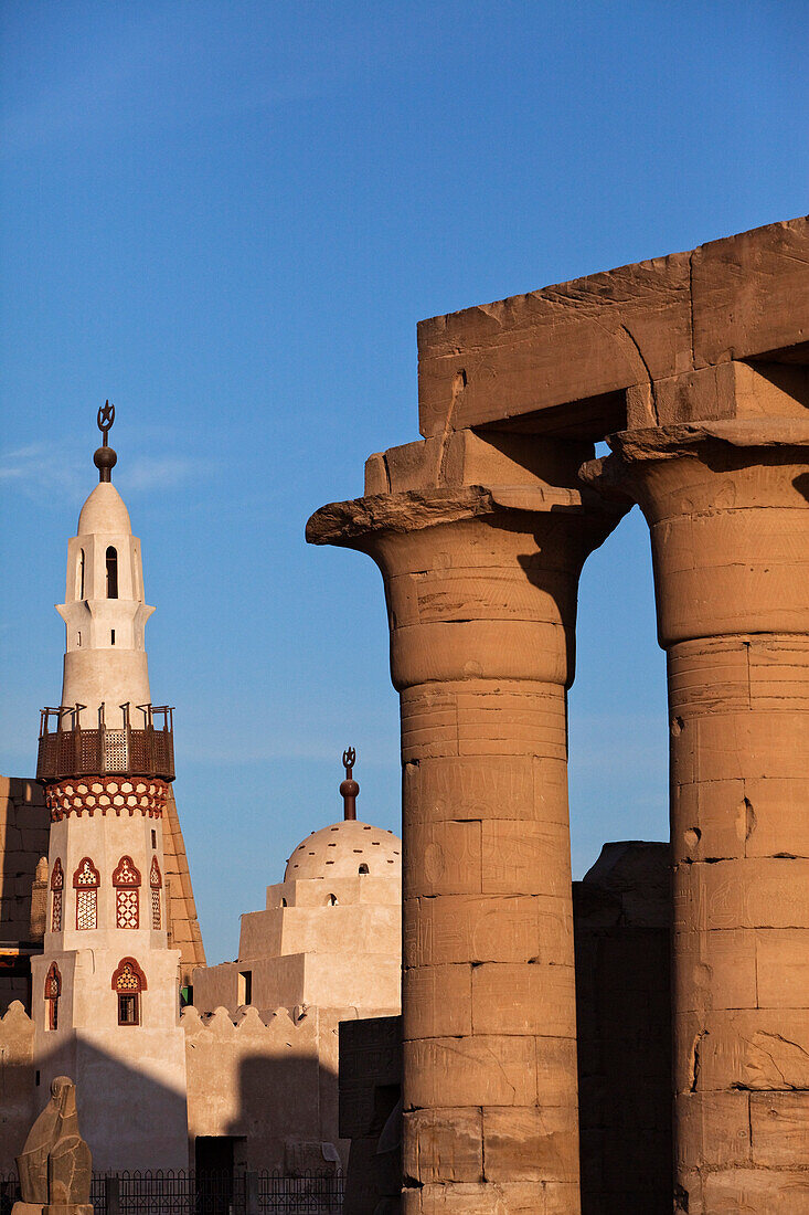 Mosque of Abu el Haggag, Temple of Luxor, Luxor, Egypt, Africa